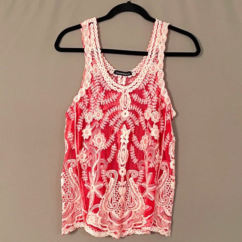 YOUARENOTALONE, Lace Top, Size M